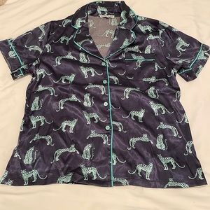 Mary Square Leopard Pant Pajama Set